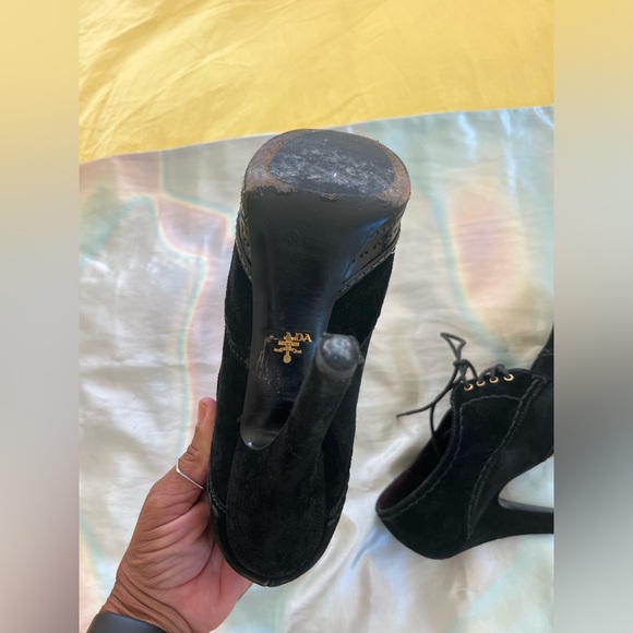 PRADA Suade Lace Up Shoes/Bootie - Picture 2 of 5